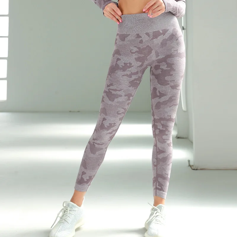 Fitness Sports Pants Women High Waist Camouflage Seamless Leggings Sports Gym Tights Yoga Pants Woman