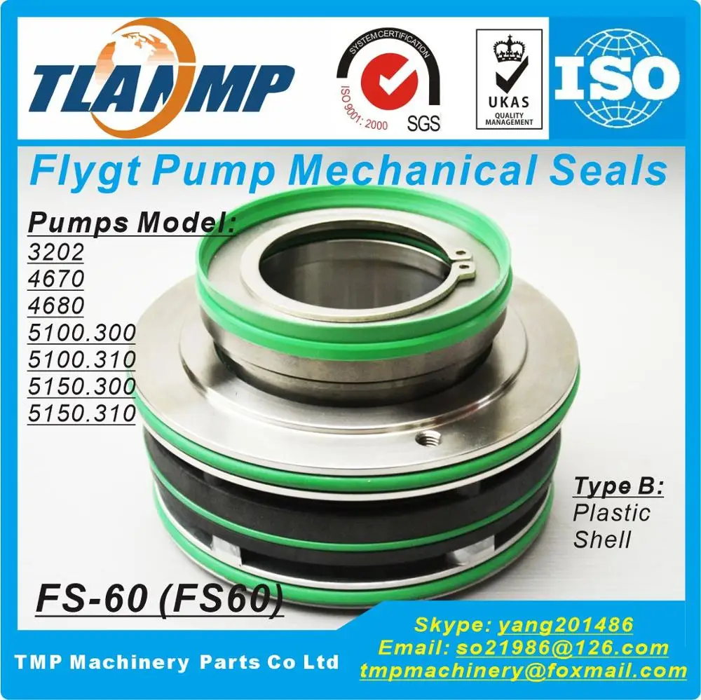 FS-60 , FS60, 60mm shaft size ITT Fly-gt plug-in Mechanical Seals for Xy-lem Fly-gt 4670,4680,5100.300/310,5150.300/310 Pumps