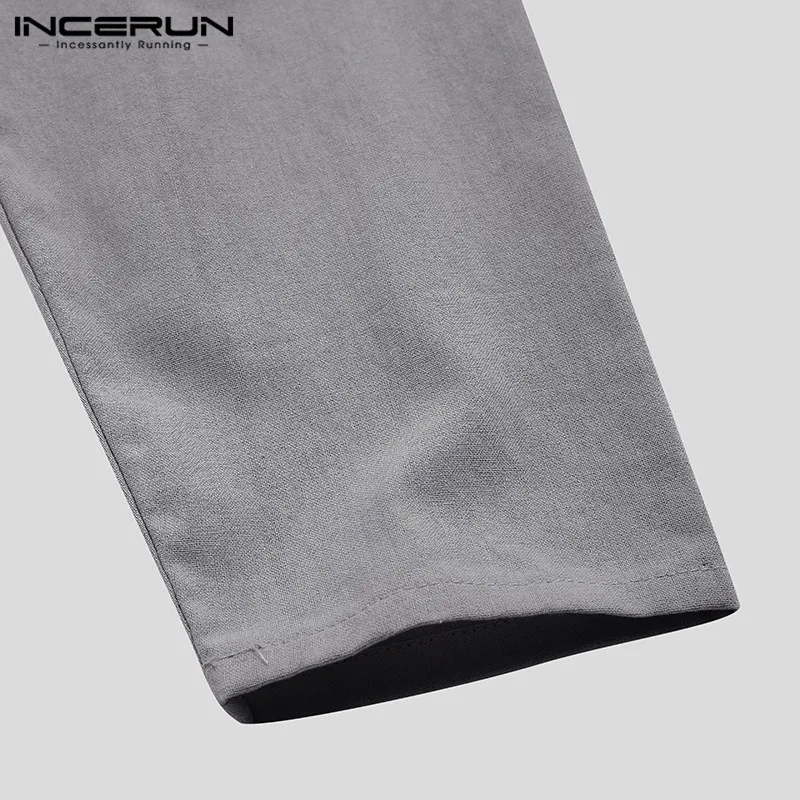INCERUN Vintage Fashion Men Solid Color Long Sleeve Hooded Long Trench Jackets Casual Buckle Men& Women Hoodies Dress Overcoats