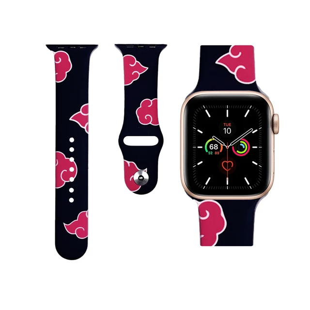 Akatsuki Sun-flower Cactus Akira For iwatch Apple Watch Strap Silicone Band Replacement 38mm 40mm 42mm 44mm Series 3 4 5 6 7 SE Akatsuki