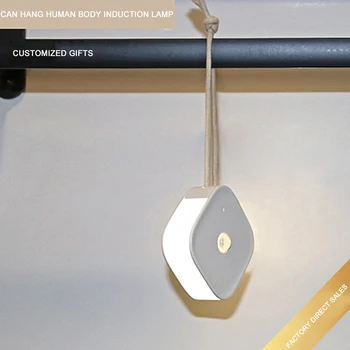 

Portable human body induction light wardrobe light side light USB night light rechargeable LED Nordic minimalist style wall ligh