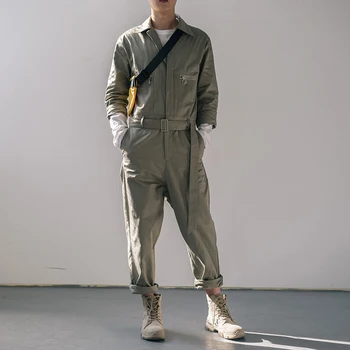 

Autumn and winter retro overalls trousers men's European and American fashion overalls men's overalls jumpsuits