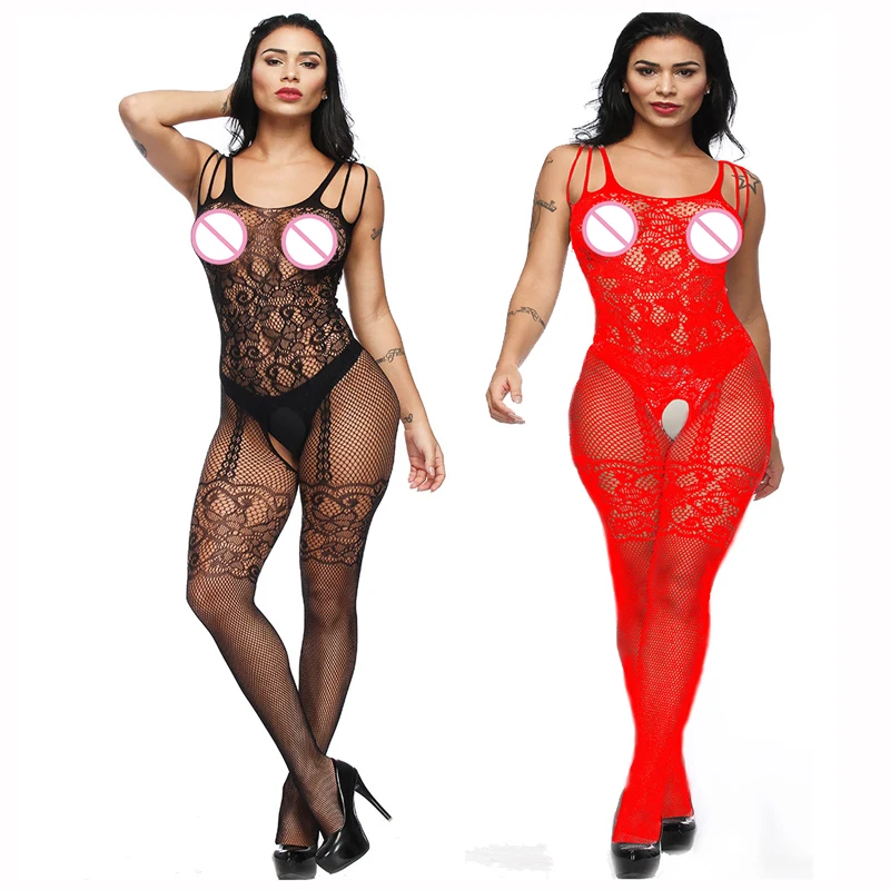 С открытым шаговым швом сеточное обтягивающий сексуальный костюм Для женщин