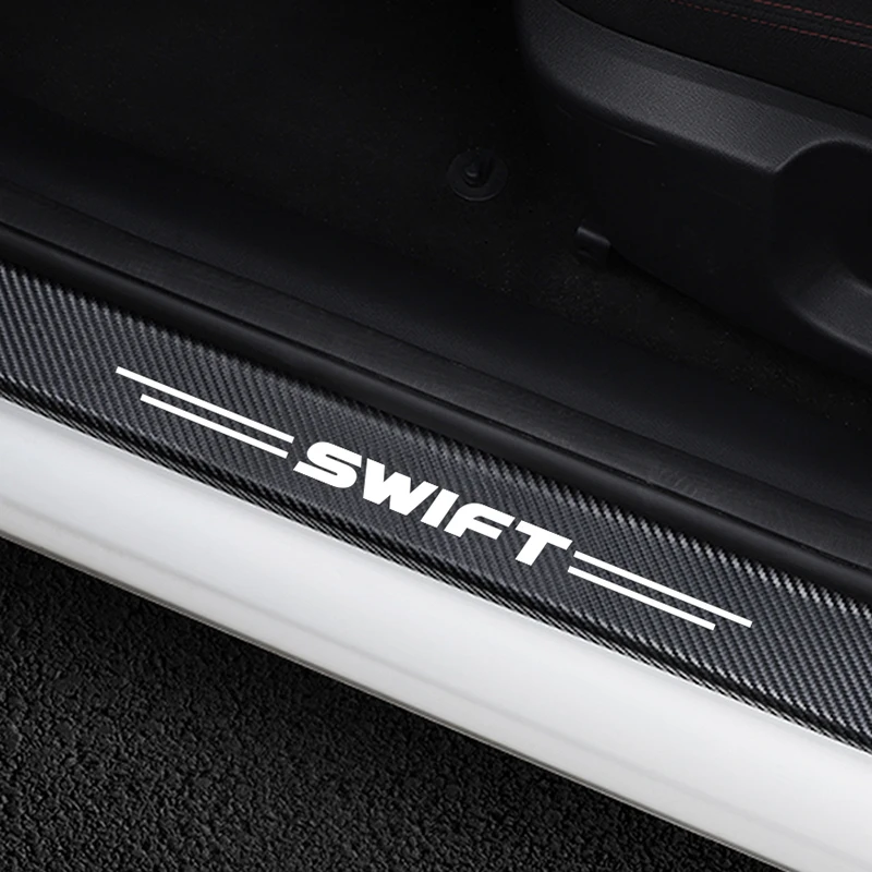 Для Suzuki Swift порог машины для езды на велосипеде винил Стикеры порога протектор