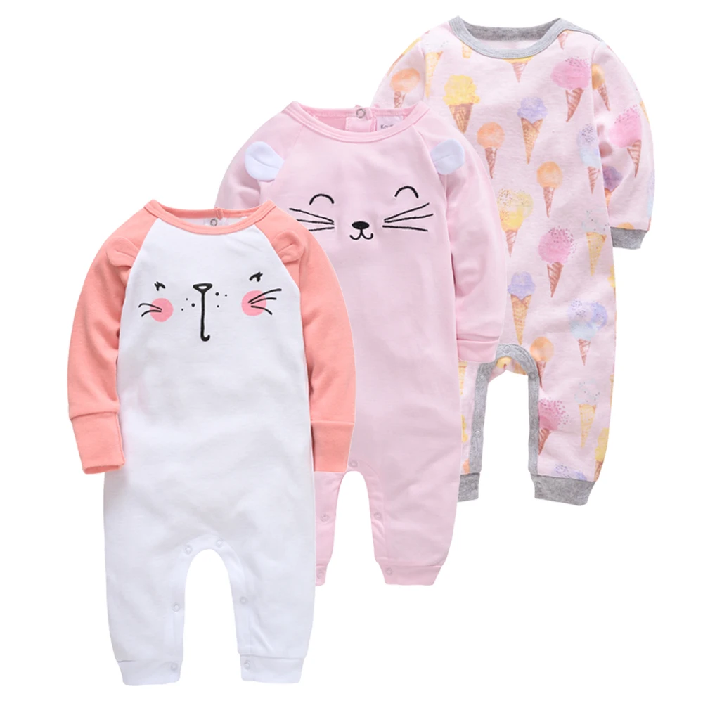 1 3 5PCS Baby Girl Boy Pijamas bebe fille Cotton Breathable Soft ropa bebe Newborn Sleepers Baby Pjiamas Infant Sleepwear newborn baby sleepwear