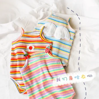 

MILANCEL baby clothes girl bodysuits summer baby boy clothing sleeveless toddler girls clothes stripe toddler boys one piece