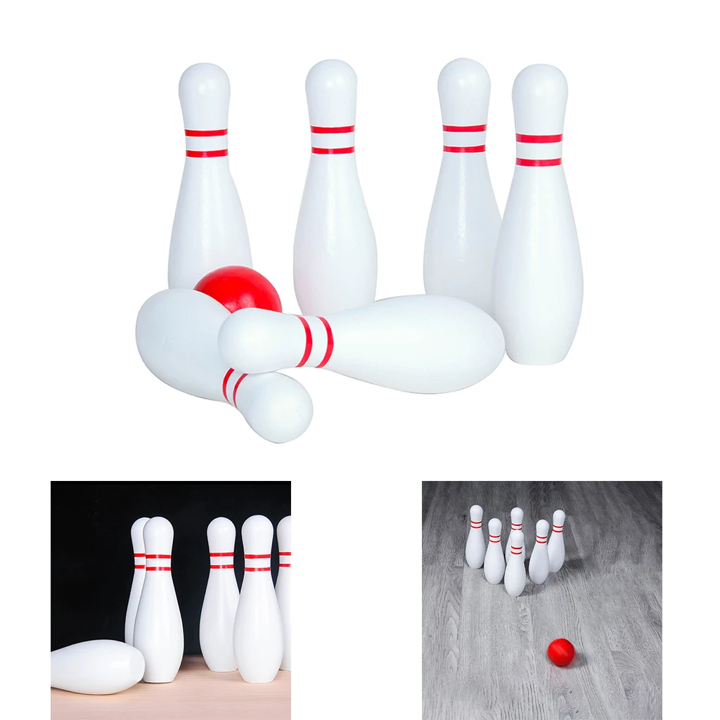 Kids Bowling Set,Tossing Wooden Toy Indoor and Outdoor,Sport Game for
