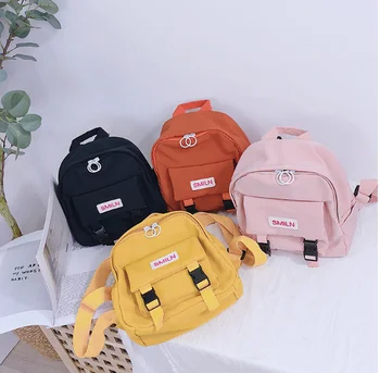 

2020 new canvas backpack simple and versatile casual small backpack tide boys and girls lightweight breathable student bag