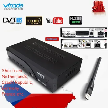 

Newest Full HD Digital Terrestrial DVB T2 K6 scart/AV TV Tuner HD 1080p H.265 / HEVC Support YouTube DVB T2 TV Receiver+USB WIFI