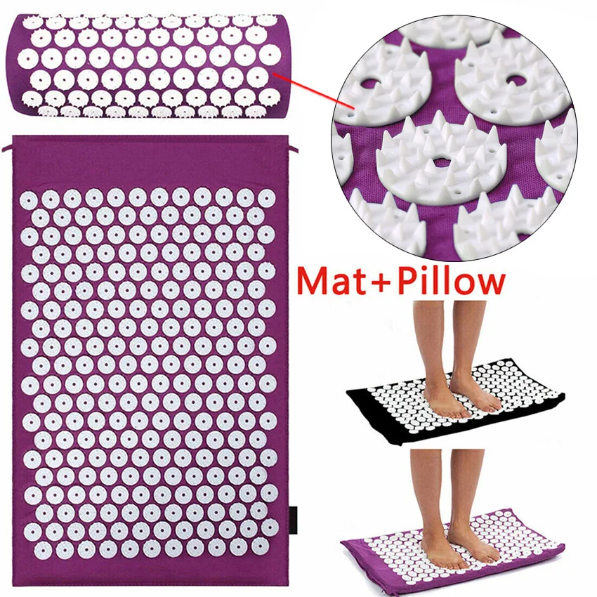 

Massager Cushion Massage Yoga Mat Acupressure Relieve Stress Back Body Pain Spike Mat Acupuncture Massage Yoga Belt Mat Pillow