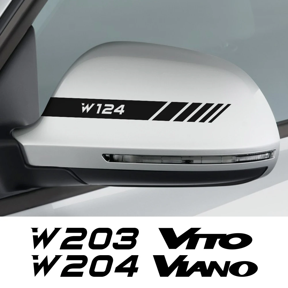 2PCS Car Rearview Mirror Sticker For Mercedes CITAN R V CLASS SPRINTER VIANO VITO W124 W203 W204 Auto Accessories Vinyl Decal | Автомобили