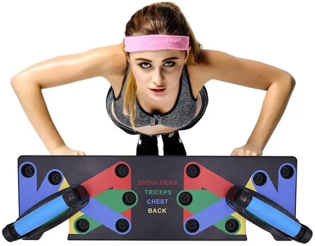 US $23.40 9 in 1 Push Up Rack Board Men Women Comprehensive Fitness Exercise Pushup Stands Body Building Tra