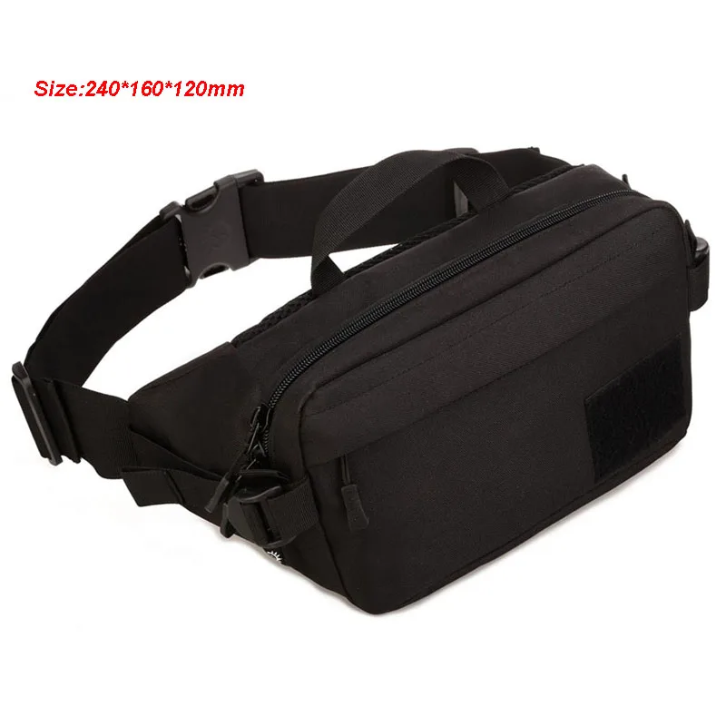 Мужская водонепроницаемая нейлоновая поясная сумка, поясная сумка для путешествий, сумка на плечо, сумочка - Цвет: Black