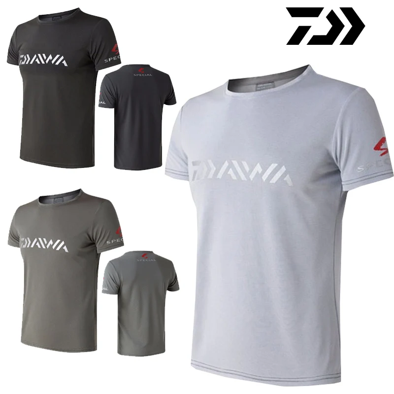 2018 удобная мужская одежда Daiwa для рыбалки с коротким рукавом летняя футболка