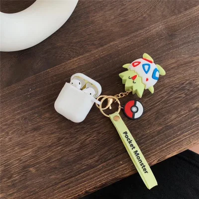 CR112 Аниме 3D Пикачу чармандер Бульбазавр Сквиртл фигурка брелок для Apple Airpods беспроводная Bluetooth гарнитура Защитная крышка - Цвет: CR112