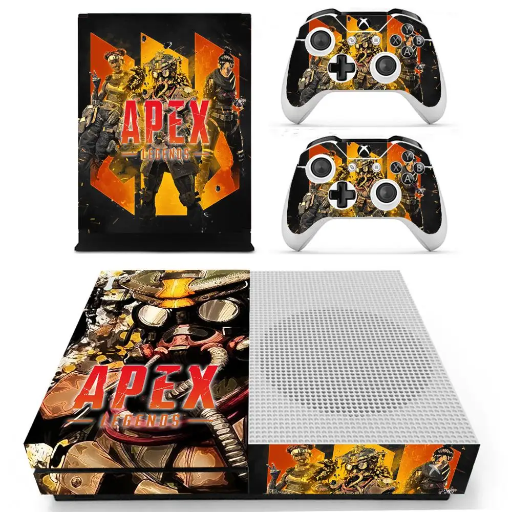Apex legends наклейка s для Xbox One S Кожа Наклейка vinilo pegatina для Xbox one тонкая консоль и два контроллера - Цвет: YS-xboxoneS-2114