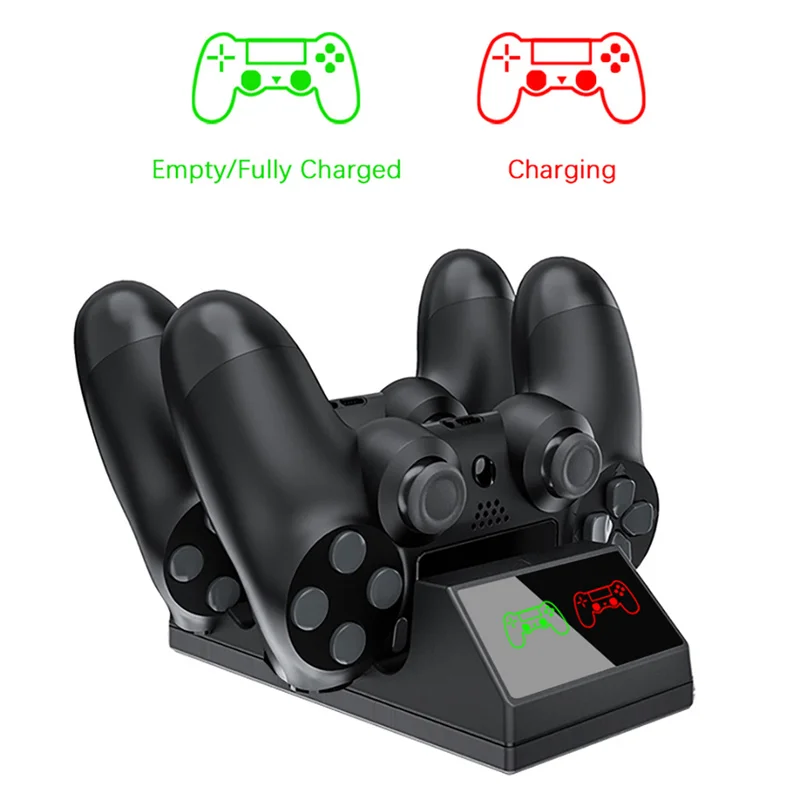 

PS4 Controller Charger, Ps4 Controller Charging Docking Station LED Light Indicators Bottom Light PS4/PS4 Slim/PS4 Pro Controll