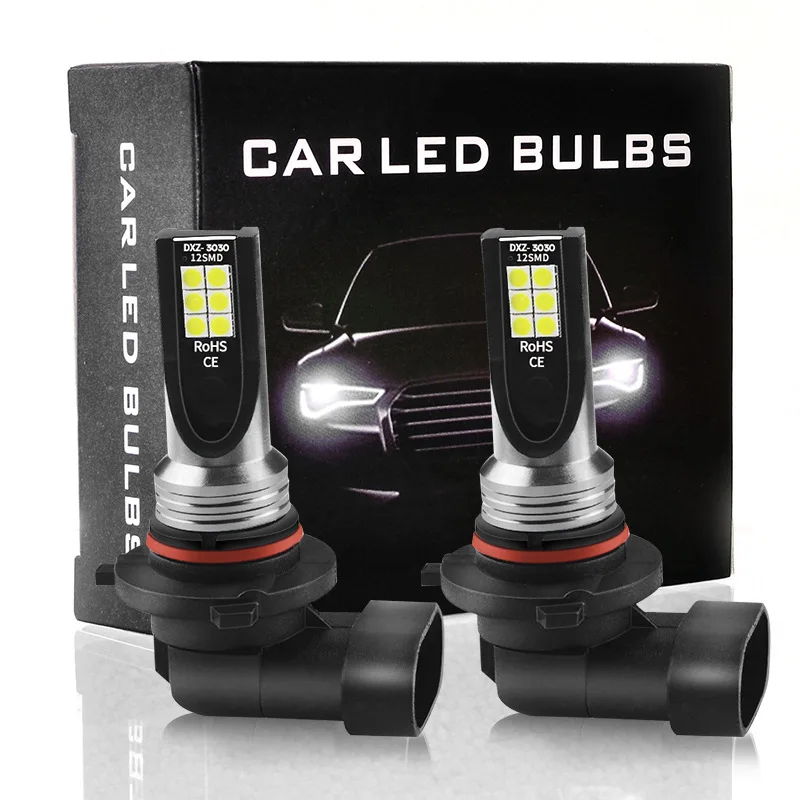 H8 H11 LED Bulbs HB3 9005 HB4 9006 H9 H16 JP EU LED Fog Light Bulb 6000k White 3000k Golden Yellow 8000K Ice Blue 2Pcs
