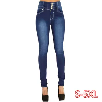 

New Autumn Winter Woman Skinny Jeans Denim Pencil Pants Top Brand Stretch Jeans High Waist Pants Women High Waist Jeans