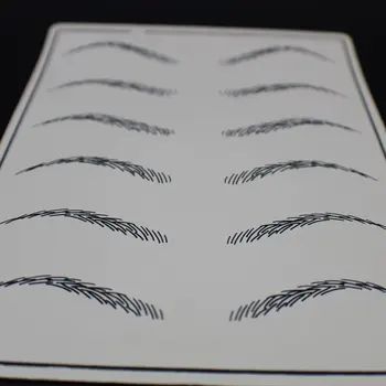 

5Pcs Fake Eyebrow Tattoo Practice Skin 15cm x 20cm Permanent Makeup Tattoo Practice Skin for Beginners