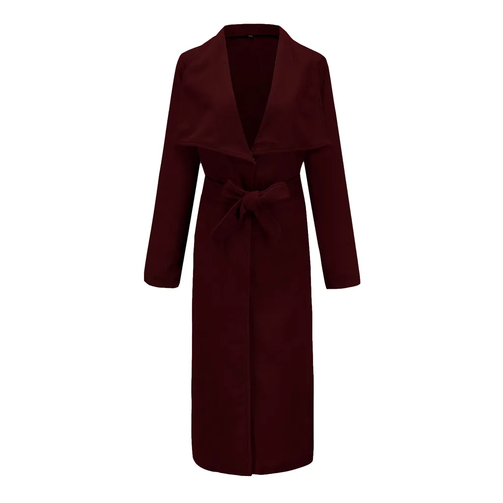 Casaco feminino, шерстяное пальто, для женщин, зимнее, с отворотом, на пуговицах, длинный Тренч, зимнее пальто, женская куртка, Женское пальто, верхняя одежда, manteau femme