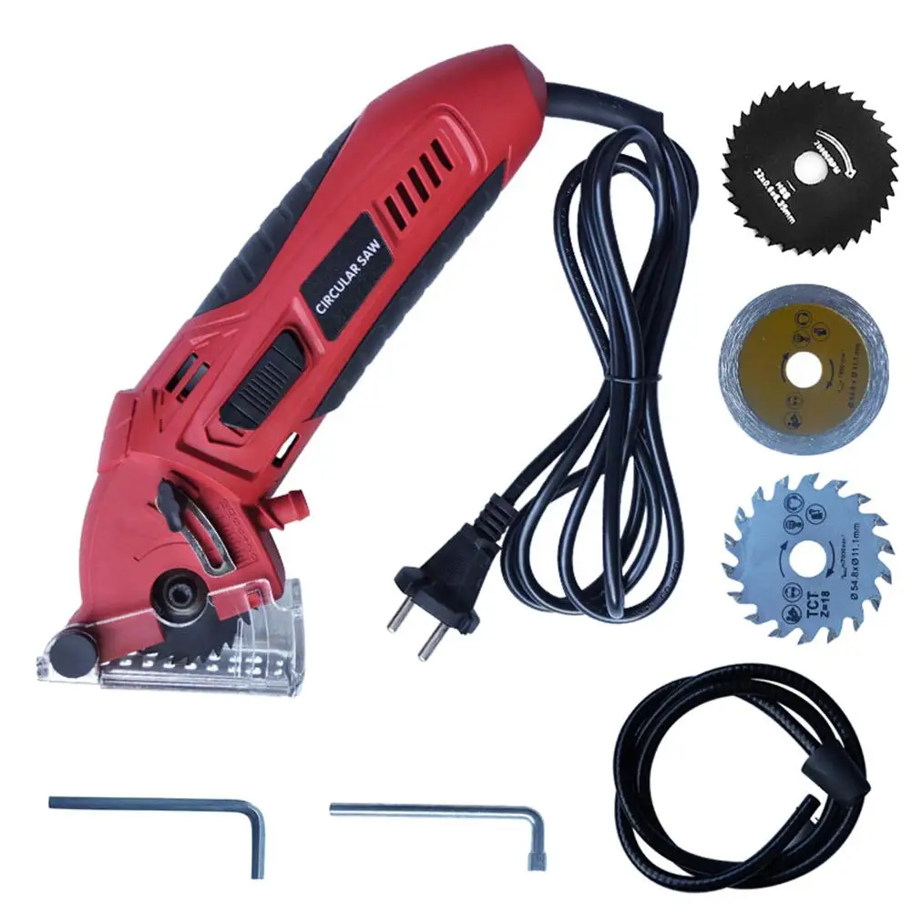

HOT SALES!!! Mini Electric Circular Saw Wood Cutting Machine PVC Pipe Metal Tile Power Tool Mini Cutting Machine EU/US/UK Plug