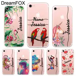 Пара Фламинго под заказ Ваше имя DIY Дизайн чехол для iPhone 11 Pro X XS XR Max 5 5S SE 6 6s 7 8 Plus персонализированный