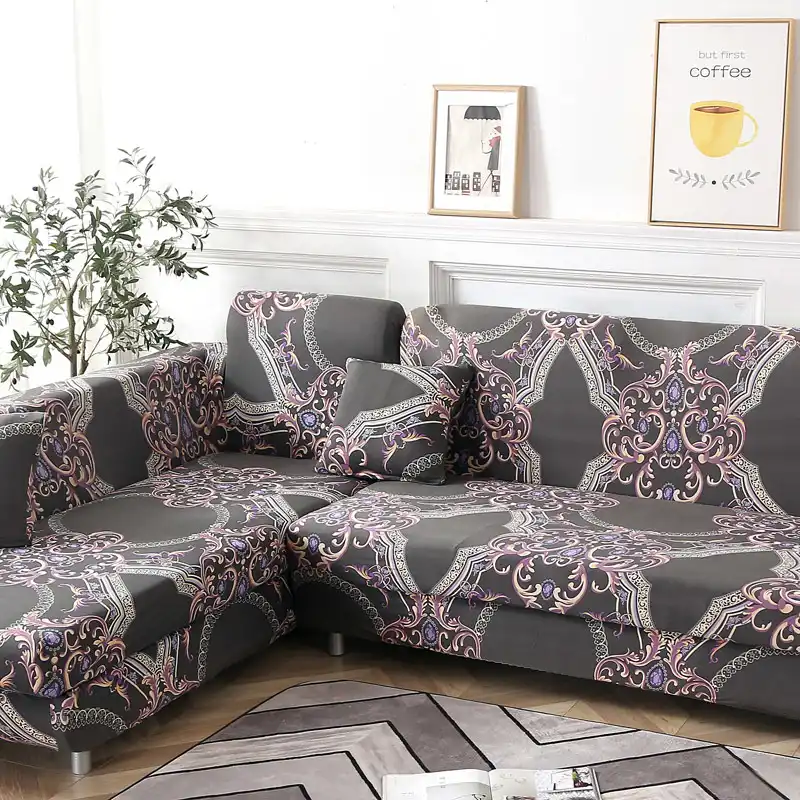 Elastic Sofa Cover Chaise Corner Non Slip Anti Dirty Sofa Cover Chaise Corner Non Slip