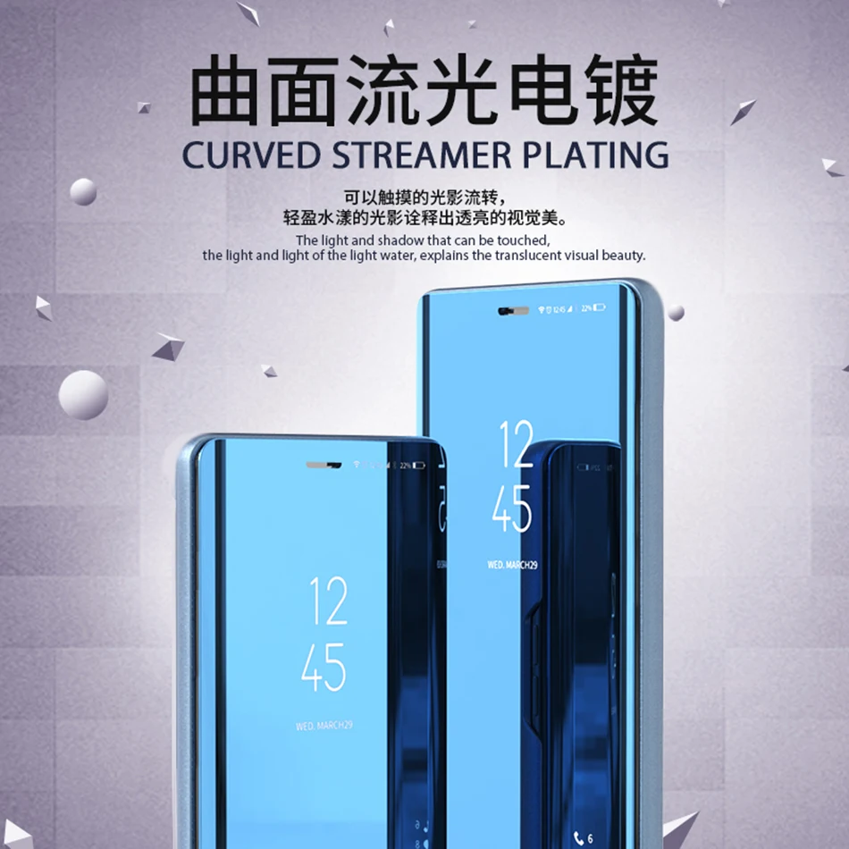 Умный зеркальный чехол для телефона sony Xperia 5 2 1, чехол для sony Xperia XZ5 XZ4 XZ3 XZ с подставкой