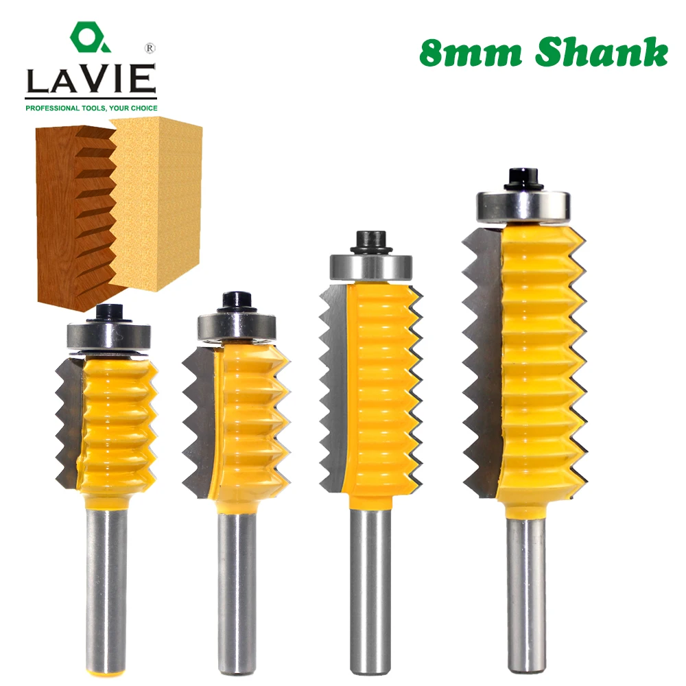 8mm Shank Finger Joint Glue Milling Cutter Raised panel V joint Router Bits for Wood Tenon Woodwork Cone Tenoning Bit C08-247