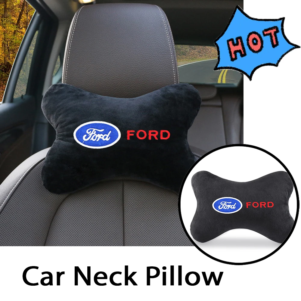 Car Neck Rest Pillows Soft Seat Head Pillow Cotton Auto Support