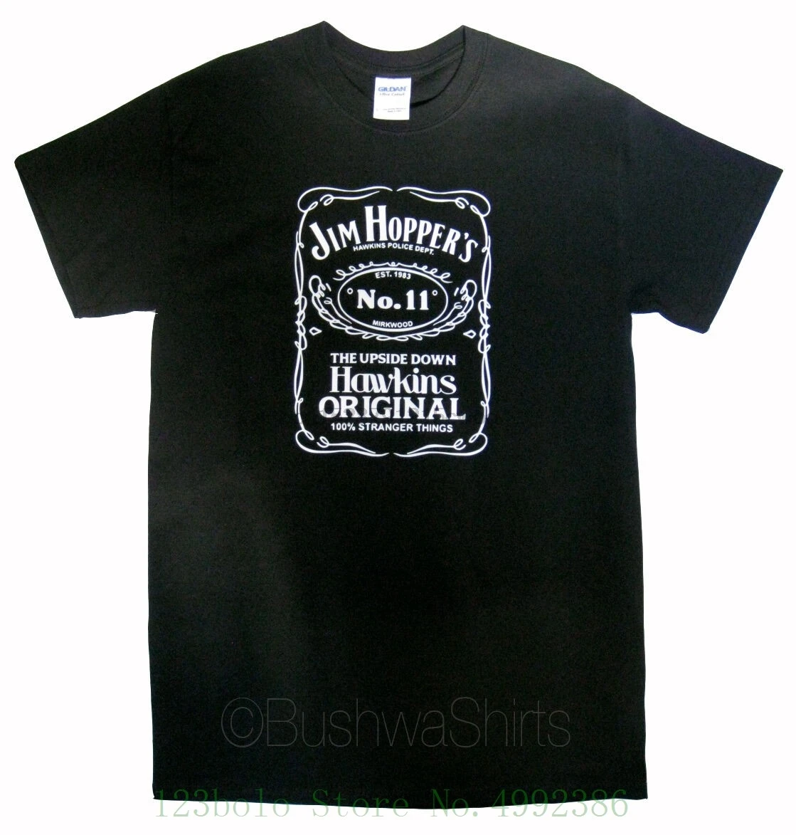 Jim hooper Things Inspired Tee Футболка Топ Hawkins 1980s Ретро ТВ шоу мода ЧЕРНЫЙ распродажа 100%