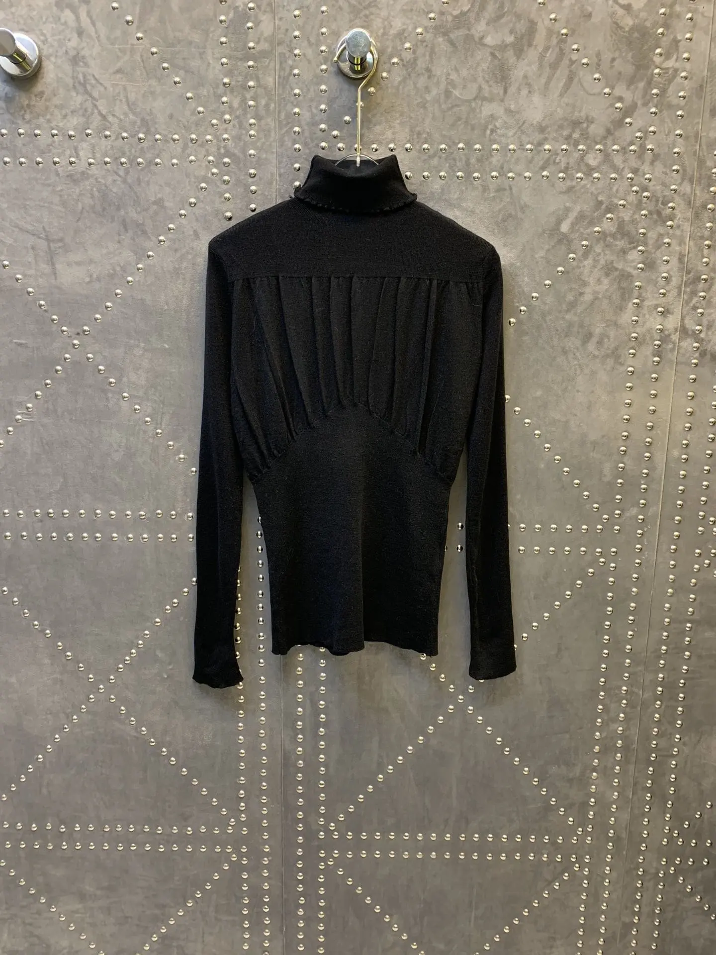 Новая женская модная Сексуальная Повседневная рубашка с длинным рукавом и высоким воротником, шерстяная рубашка 1119