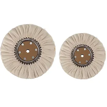 

2 Pcs Round Cotton Airway Polishing Buffing Pad Wheel Attachment Metal Polisher Abrasive Polishing Tool 10Inch & 8Inch