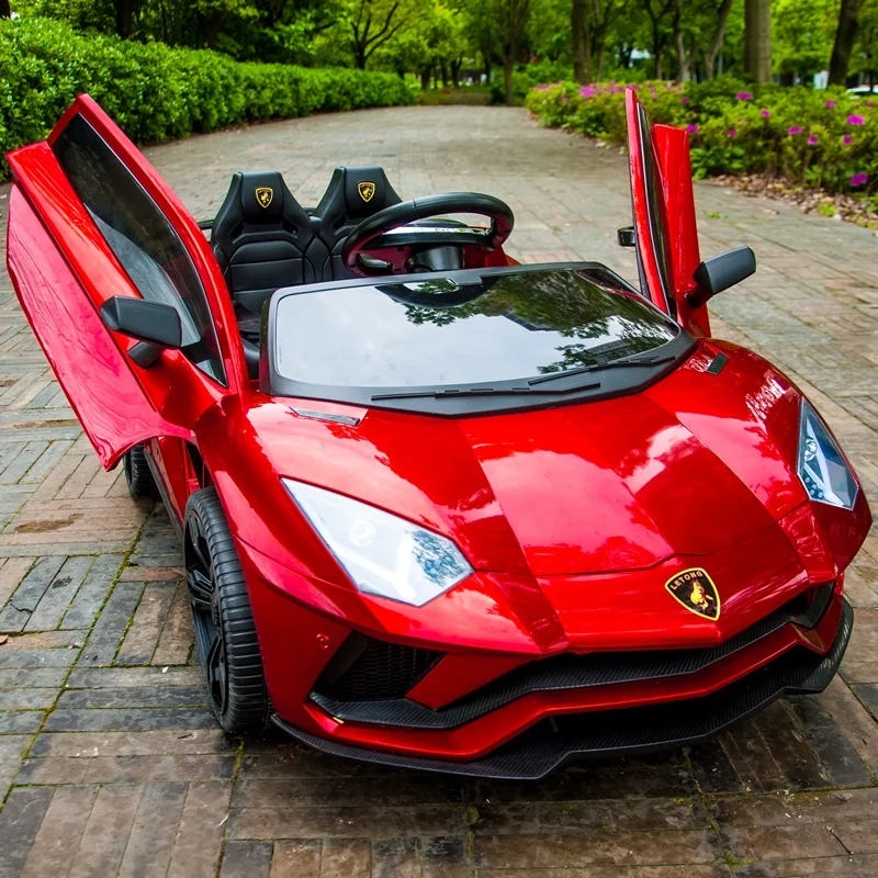 Детский электромобиль четырехколесный двойной автомобиль с дистанционным