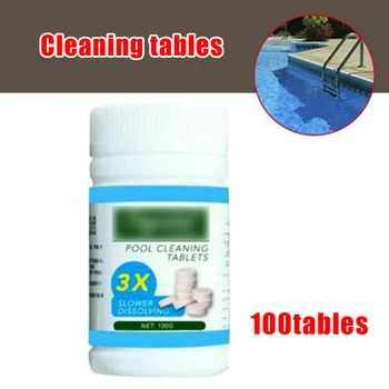 

50PCS Clarifier Tub Spa Chlorine Tablets Algaecide Swimming Pool Water Cleaning Non Toxic Effervescent Outdoor Tablets