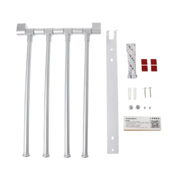 

Good Quality New 4 Arms Rotatable Towel Rack Space Aluminium Towel Hanging Bars Towel Storage With Hooks Bathroom Accessories