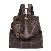 Корейско-Стиль на осень и зиму в стиле ретро из мягкой кожи маленький рюкзак Для женщин стиль в английском стиле; универсальная Средняя школа студентов