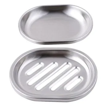 

High Quelity Anti-rust Stainless Steel Soap Case Holder Container Double Layer Soap Dish Large Parts