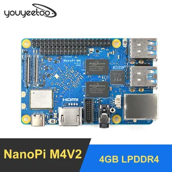 

youyeetooFriendlyElec NanoPi M4V2 4GB DDR4 Rockchip RK3399 SoC 2.4G & 5G dual-band WiFi,Support Android 8.1 Ubuntu, AI
