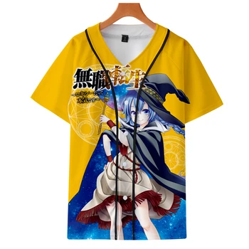 

mushoku tensei cool Street comfortable Style New Fashion Summer Short-sleeved New Hot Trend Casual Baseball Short Sleeve