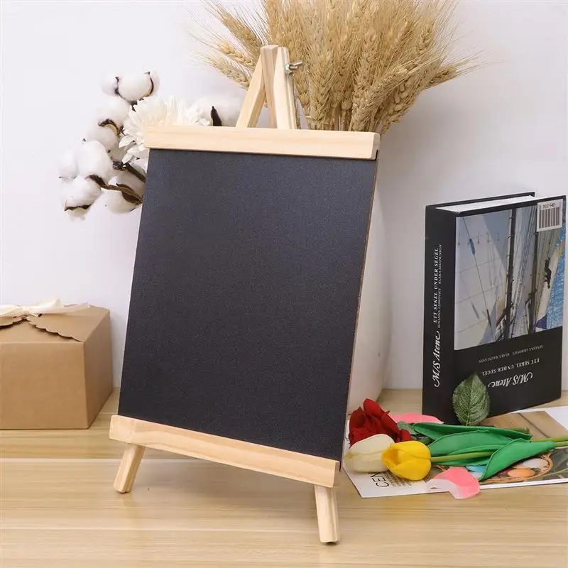 

1pc Wooden Mini Chalkboards Wood Message Board Store Signs Restaurant Wood Menu Board Desktop Decoration