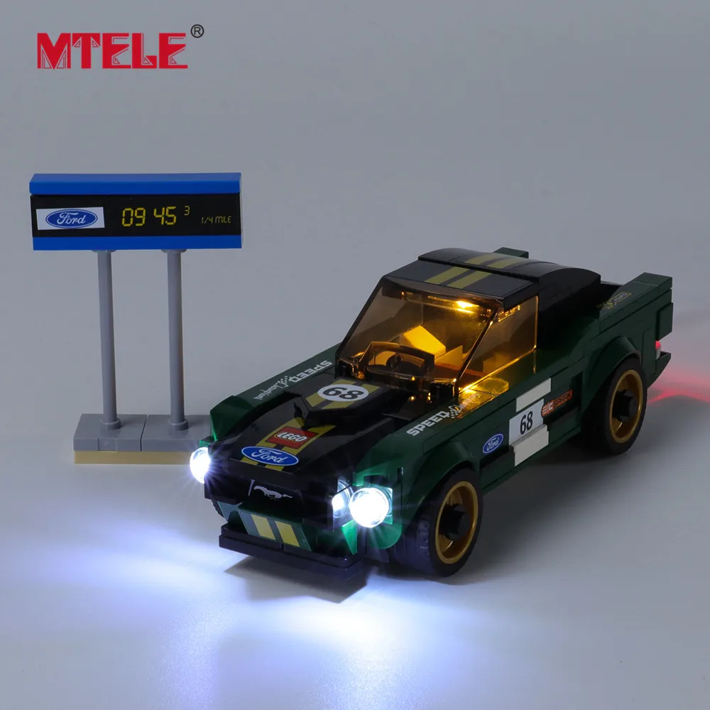Светодиодсветильник YEABRICKS для скоростных чемпионов 75884 mustang 1986 | Игрушки и хобби