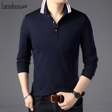 Высший сорт, новая модная брендовая дизайнерская рубашка-поло, Мужская Корейская приталенная рубашка с длинным рукавом, подарок бойфренду, повседневная мужская одежда