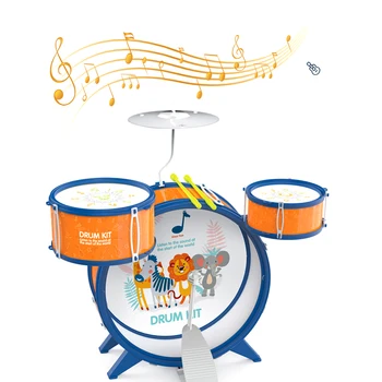 

Music talent training Kids Musical Drum Instrument Toy 2 Drums Simulation Jazz Drum Kit with Drumstick Education Learn Music Toy