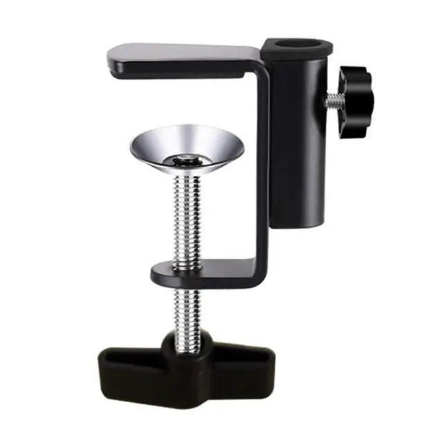 Universal Bracket Clamp Accessories DIY Fixed Metal Clip Light Mount Fittings Screw Camera Holder for Broadcast Microphone Desk C
