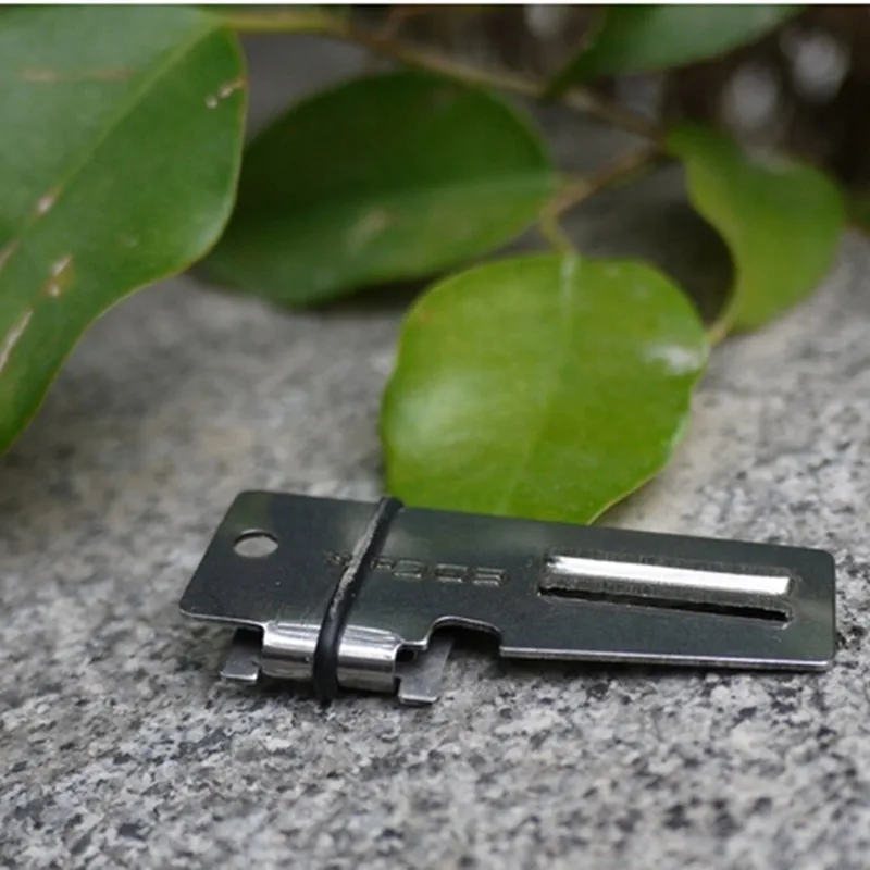 Из нержавеющей стали 2 в 1 EDC Карманный Мультифункциональный инструмент открытый открывалка для фруктов мульти нож резак " двойной нож