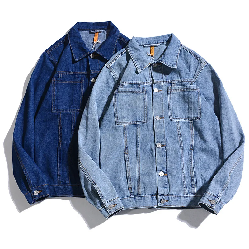 

Spring New Men's Denim Jacket Hip-Hop Warm Motorcycle Streetwear Oversized Loose Casual Soft Cotton Jacket High Quality Coat