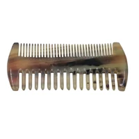 Natural Sheep Horn Moustache Brush Anti Static Beard Comb with Case for Men 2