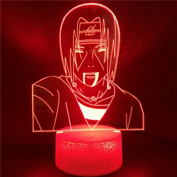 

Uchiha Itachi Anime Naruto 3D LED Colorful Touch Desk Nightlight Smart Phone Control Lamp Children Party House Decoration